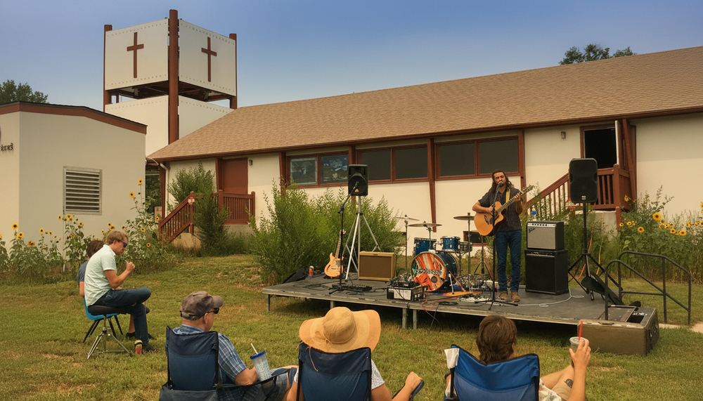 Community gathering at St. Luke’s
