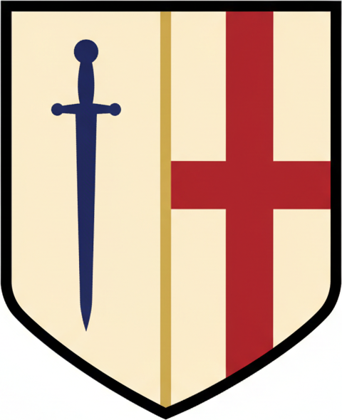 The Order's device: per pale, St Michael's sword and St George's cross.